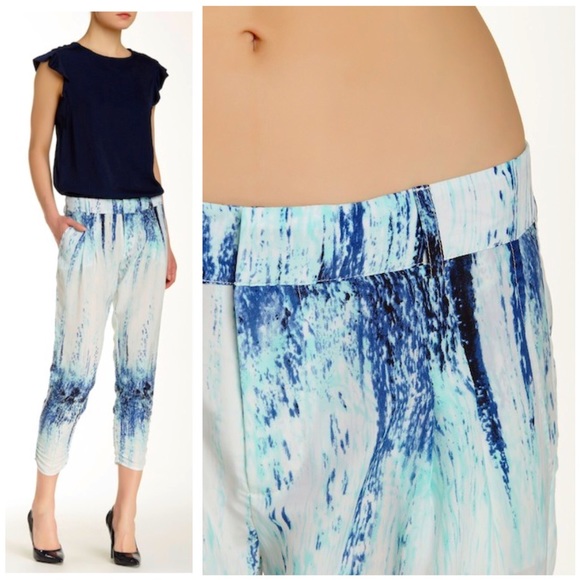 Parker Devlin Satin Gathered Ankle Pants - Picture 2 of 2